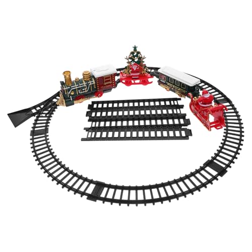 SOIMISS Elektrischer Weihnachtszug mit Licht und Musik Montageschienen für Vintage Modellspielzeug für Festliche Dekoration und Familienfeiern von SOIMISS