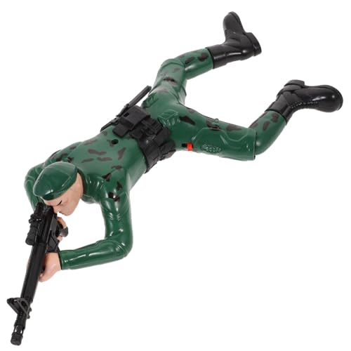 SOIMISS Elektrisches Kriechendes Soldatenspielzeug mit Musik und Licht Plastiksoldat Actionfigur in Zufälligen Farben Interaktives Kletterspielzeug für Sicher und Langlebig von SOIMISS