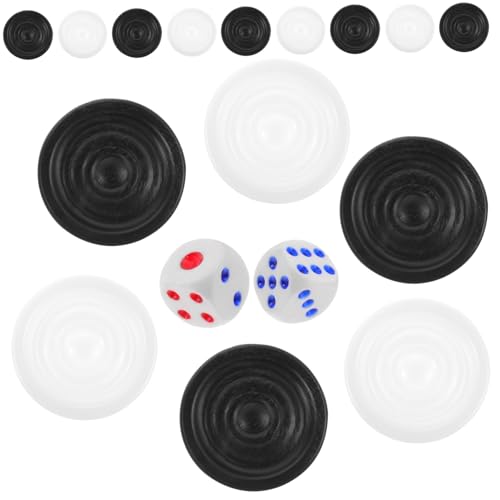 SOIMISS Ersatz Schach Spielsteine aus Robustem Kunststoff Schwarz weiße Runde Spielfiguren Kompatibel mit Meisten Brettspielen Tragbar und Hautfreundlich von SOIMISS