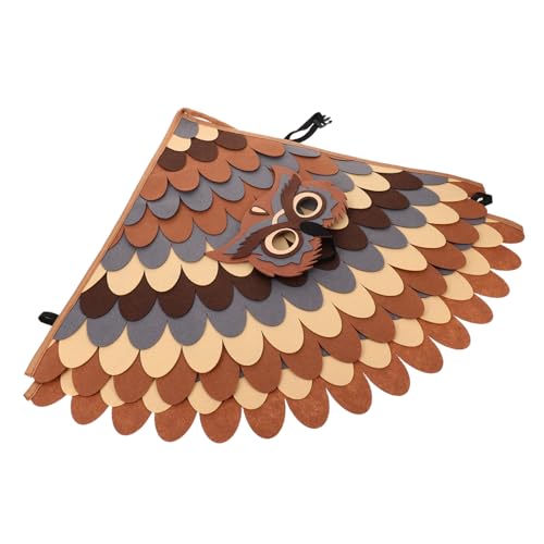 SOIMISS Eulenkostüm mit Flügeln und Maske Lebensechtes Vogel Design aus Filz für Jungen und Mädchen Vielseitiges Tierkostüm für Halloween Schulaufführungen und Mottopartys von SOIMISS