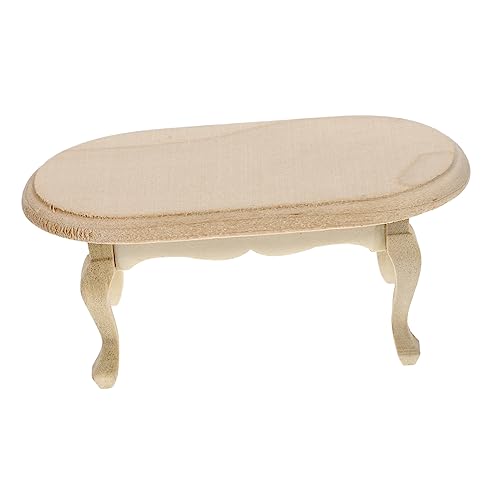 SOIMISS Europäisches Couchtischmodell small Coffee Table holzspielzeug puppenstubenmöbel puppenhauszubehör Retro -Möbel Simulationsendtisch Miniatur-Beistelltisch Mini-Couchtisch Beige von SOIMISS
