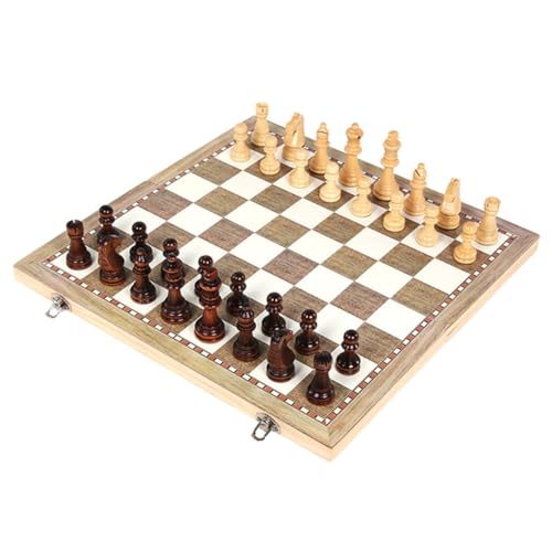 SOIMISS Faltbares Holzschachspiel Multifunktional Tragbares Schachbrett Westliches Schachspiel Klassisch Robust Für Familie Reisen SOIMISS Faltbares Holzschachspiel Multifunktional Tragbares Schachbrett Westliches Schachspiel Klassisch Robust Für Familie Reisen von SOIMISS