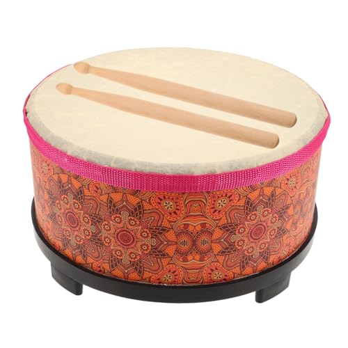 SOIMISS Floor Tom Trommel Holz Schlaginstrument mit Sticks Robustes Orff Percussion Lernspielzeug für Vorschulkinder Fördert Rhythmus und Koordination für Drinnen und Draußen von SOIMISS