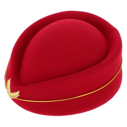 SOIMISS Flugbegleiterin Mütze im Retro Stil aus Kunstfilz Cosplay Kostümzubehör für Damen für Halloween Bühnenaufführungen und Geburtstagsfeiern SOIMISS Flugbegleiterin Mütze im Retro Stil aus Kunstfilz Cosplay Kostümzubehör für Damen für Halloween Bühnenaufführungen und Geburtstagsfeiern von SOIMISS