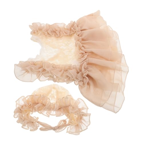 SOIMISS Fotoshooting Outfit für Neugeborene Mädchen Weiches Atmungsaktives Khaki Kleid Bequemes Fotokostüm Schneller Umzug Sanft zur Babyhaut für Neugeborenenfotos von SOIMISS