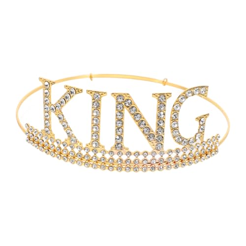 SOIMISS Geburtstags für Männer und Jungen Goldene Vintage mit Strass Eleganter Kopfschmuck für Partys Cosplay und Besondere Anlässe von SOIMISS
