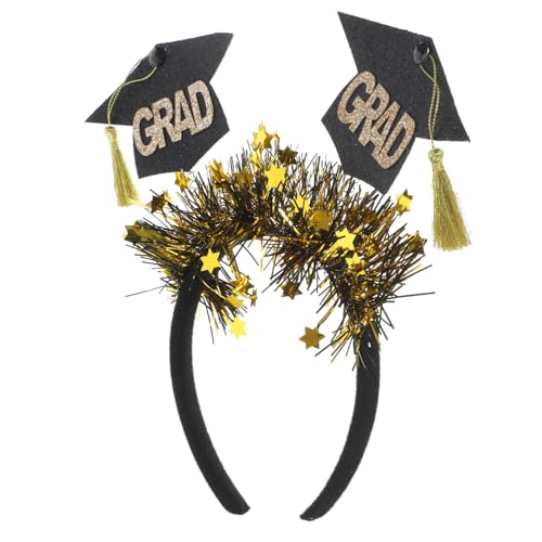 SOIMISS Goldenes Quasten Stirnband mit Mini Abschlusshut Filzmaterial Modisches Abschlusskopfschmuck für Frauen Vielseitig für Graduierungsfeiern und Party Looks SOIMISS Goldenes Quasten Stirnband mit Mini Abschlusshut Filzmaterial Modisches Abschlusskopfschmuck für Frauen Vielseitig für Graduierungsfeiern und Party Looks von SOIMISS