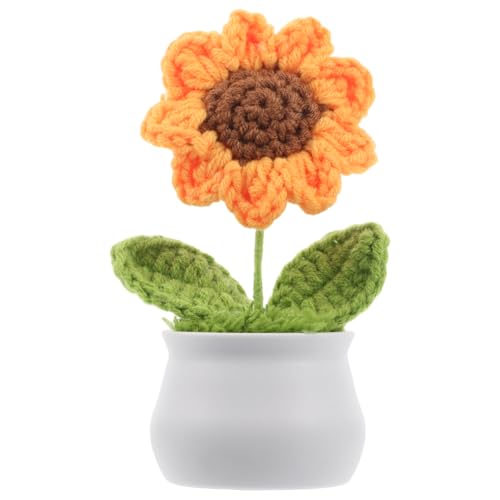 SOIMISS Häkel Sonnenblume Topfpflanze Künstliche Deko für Zuhause Badezimmer Küche Rustikales Tischzentrum Pflegeleicht und Langlebig für Schreibtische und Regale SOIMISS Häkel Sonnenblume Topfpflanze Künstliche Deko für Zuhause Badezimmer Küche Rustikales Tischzentrum Pflegeleicht und Langlebig für Schreibtische und Regale von SOIMISS