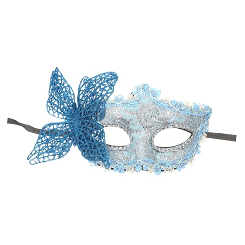 SOIMISS Halbgesichtsmaske Schmetterling Schmetterlinge Verkleiden Sich Masken Maskerade Für Paare Maskerade Für Frauen Maskerade Für Männer Damen Maskerademasken Spitze Blue von SOIMISS