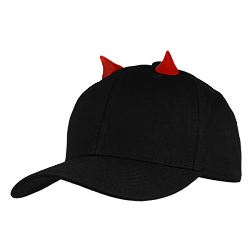 SOIMISS Halloween Baseballmütze Teufel Horn Baseballmütze Outdoor Vielseitige Peaked Cap Teufel Kostüm Zubehör für Halloween Party Geschenke (Schwarz) von SOIMISS