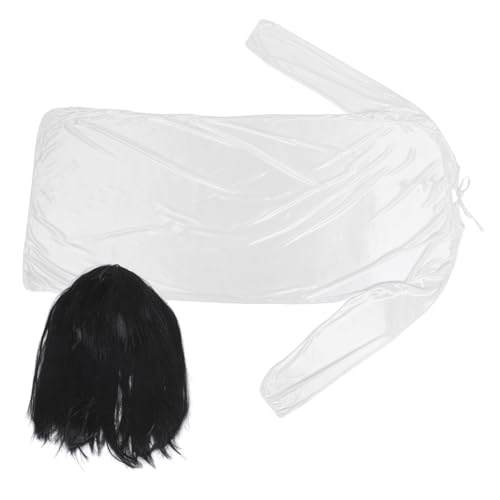 SOIMISS Halloween Damen Geisterbraut Kostüm Weißes Horror Cosplay Kleid mit Schwarzer Perücke für Party Karneval Bühnenauftritt SOIMISS Halloween Damen Geisterbraut Kostüm Weißes Horror Cosplay Kleid mit Schwarzer Perücke für Party Karneval Bühnenauftritt von SOIMISS