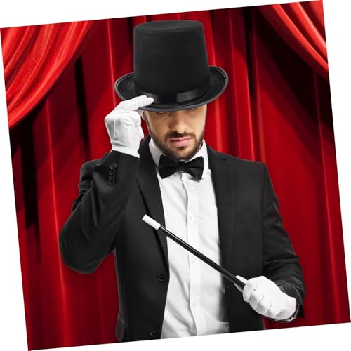 SOIMISS Halloween Filzhut Magierhut Hochformat Jazz Hut Schwarz Unisex Kostüm Requisit für Karneval Party Zubehör von SOIMISS
