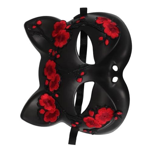 SOIMISS Halloween Fuchsmaske Halbgesichts Tiermaske aus Leichtem Kunststoff Wiederverwendbar Einzigartiges Fuchsdesign für Damen Komfortabel und Langlebig für Cosplay Party und Karneval von SOIMISS