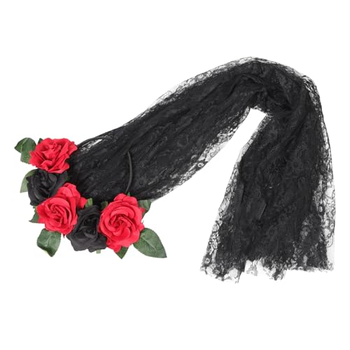 SOIMISS Halloween Gothic Haarkranz mit Künstlichen Rosen und Schleier Wiederverwendbares Stirnband für Damen Komfortabel und Rutschfest für Cosplay Kostümparty Hochzeiten und Halloween SOIMISS Halloween Gothic Haarkranz mit Künstlichen Rosen und Schleier Wiederverwendbares Stirnband für Damen Komfortabel und Rutschfest für Cosplay Kostümparty Hochzeiten und Halloween von SOIMISS