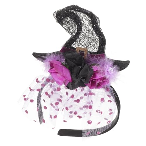 SOIMISS Halloween Haarreif mit Schwarzem Hexenhut Elastisches Haarschmuck Accessoire für Damen Dekoratives Stirnband für Halloween Party Cosplay Karneval und Festliche Anlässe von SOIMISS