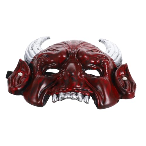 SOIMISS Halloween Halbmaske für Erwachsene Teufelsmaske mit Hörnern aus Robustem für Cosplay Kostüm Events Maskeraden und Halloween Partys Realistische Bequeme Gesichtsmaske SOIMISS Halloween Halbmaske für Erwachsene Teufelsmaske mit Hörnern aus Robustem für Cosplay Kostüm Events Maskeraden und Halloween Partys Realistische Bequeme Gesichtsmaske von SOIMISS