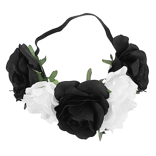 SOIMISS Halloween Rosenblumen Haarband Elastisches Stirnband Braut Haarschmuck Damen Festival Kopfschmuck für Karneval und Party von SOIMISS