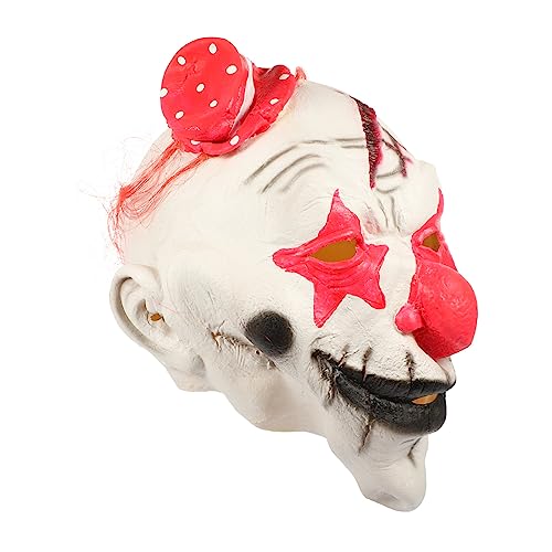SOIMISS Halloween-clown-maske Lustiges Halloween-kostüm Vollgesichts-clown-maske Karnevalsclown Cosplay-kostüm Für Clown Halloweenkostüm Halloween-maske Gruseliger Clown Rosa Emulsion von SOIMISS