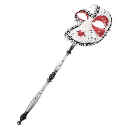 SOIMISS Handmaske Maskerade-Stick glitzernde Masken mit Stock Halloween- Mardi Gras Kostüm Cosplay -Accessoires halloween masken halloweenmaske Partydekor Party-Deko-Maske Plastik von SOIMISS
