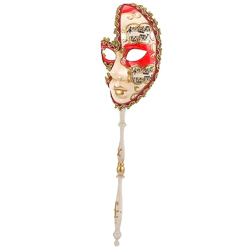 SOIMISS Handmaske faschingsmasken masken fasching augenabdeckung karnevalsmasken Maskerade-Masken für Frauen Halloween-Cosplay-Maske Party Maskenverzierung Festival-Accessoire Plastik rot von SOIMISS