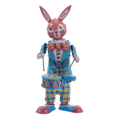 SOIMISS Hasen Aufziehspielzeug Trommelndes Retro Blechroboter Figur Kreatives Musikinteresse Büro Dekoration SOIMISS Hasen Aufziehspielzeug Trommelndes Retro Blechroboter Figur Kreatives Musikinteresse Büro Dekoration von SOIMISS