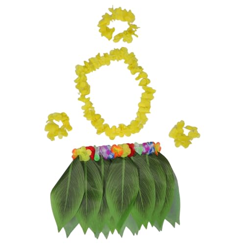 SOIMISS Hawaiian Party Outfit Damen mit Blumenkette Tropischem Luau-grasrock Gelbem Klassischen Blumenkranz Bequem Langlebig für Strand Tropenfeiern SOIMISS Hawaiian Party Outfit Damen mit Blumenkette Tropischem Luau-grasrock Gelbem Klassischen Blumenkranz Bequem Langlebig für Strand Tropenfeiern von SOIMISS