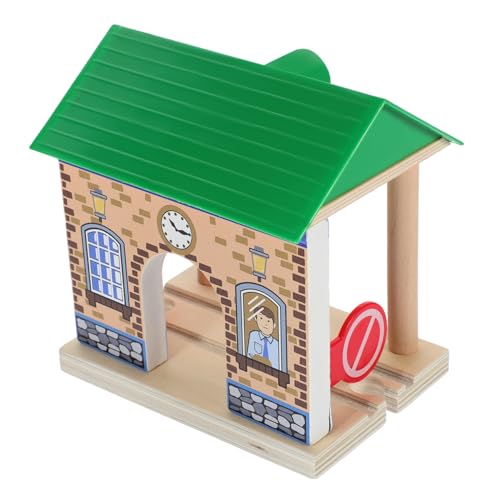 SOIMISS Hölzerner Bahnhof Züge Bahngleis holzeisenbahn für Train Set for Bahnsteig Holz Bahnstation Stellen Sie Sich einen Bahnhof vor Lustiges Bahnhofsmodell Plastik SOIMISS Hölzerner Bahnhof Züge Bahngleis holzeisenbahn für Train Set for Bahnsteig Holz Bahnstation Stellen Sie Sich einen Bahnhof vor Lustiges Bahnhofsmodell Plastik von SOIMISS
