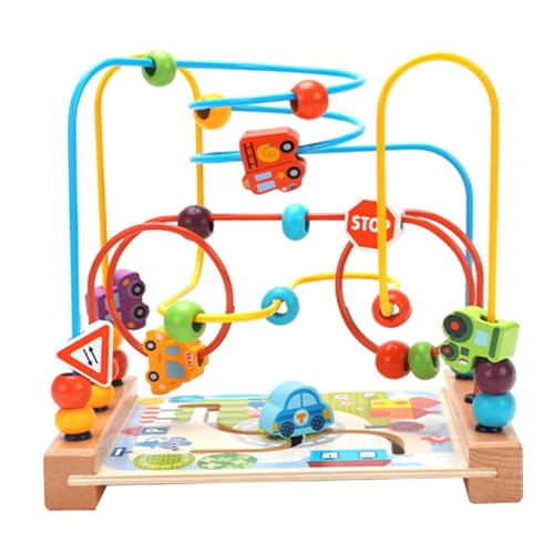 SOIMISS Holz Bead Maze Lernspielzeug für Junge Mädchen Pädagogisches Labyrinthspiel mit DREI Bahnen Motorikfördernd Farbenfrohe Perlen Kognitive Entwicklung für Kleinkinder SOIMISS Holz Bead Maze Lernspielzeug für Junge Mädchen Pädagogisches Labyrinthspiel mit DREI Bahnen Motorikfördernd Farbenfrohe Perlen Kognitive Entwicklung für Kleinkinder von SOIMISS