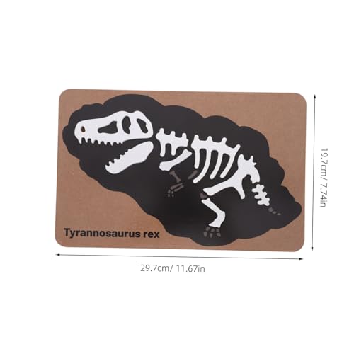SOIMISS Holz Dinosaurier Puzzle für Jahre Interaktives Montessori Lernspielzeug Fossilähnliches Knochenskelett Fördert Kognitive Fähigkeiten und Problemlösungsspielspaß von SOIMISS
