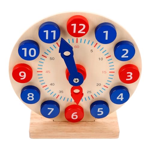 SOIMISS Holz Lernuhr für Bunte Zahlen Holzspielzeug Zeitverständnis Modell Pädagogisch für Vorschule und Grundschule von Zahlenverständnis SOIMISS Holz Lernuhr für Bunte Zahlen Holzspielzeug Zeitverständnis Modell Pädagogisch für Vorschule und Grundschule von Zahlenverständnis von SOIMISS