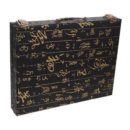SOIMISS Holz Mahjong Aufbewahrungsbox Tragbare Schmuckbox mit Griff Vintage Design für Spielsteine für Reisen und Zuhause Elegante Prägung für Mahjong SOIMISS Holz Mahjong Aufbewahrungsbox Tragbare Schmuckbox mit Griff Vintage Design für Spielsteine für Reisen und Zuhause Elegante Prägung für Mahjong von SOIMISS