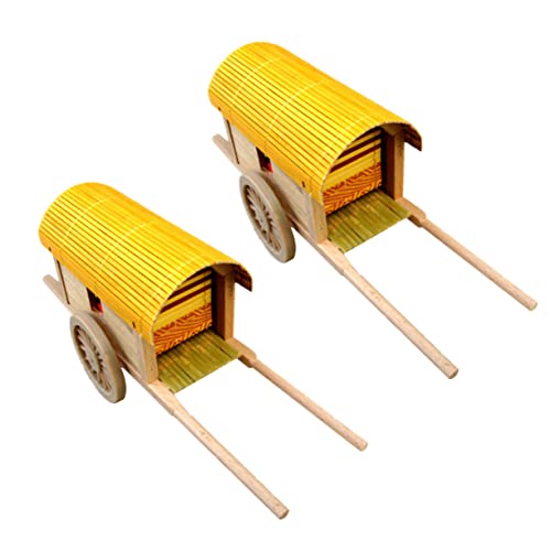 SOIMISS Holz Modell Kutsche Miniatur Retro für Haushalt Schreibtisch Sicher und Handgefertigt Geschenkidee für Holzliebhaber Vintage Puppenhaus Zubehör von SOIMISS