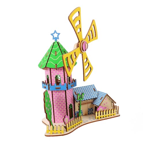SOIMISS Holz Windmühlen Haus Puzzle DIY Bausatz Holzpuzzle Modellbausatz zum Zusammenbauen Dekoratives Assembly Haus Modell Geschenk für Erwachsene und Jugendliche SOIMISS Holz Windmühlen Haus Puzzle DIY Bausatz Holzpuzzle Modellbausatz zum Zusammenbauen Dekoratives Assembly Haus Modell Geschenk für Erwachsene und Jugendliche von SOIMISS