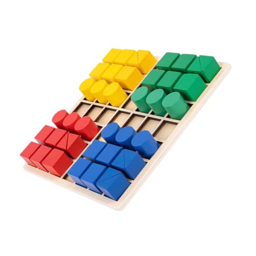 SOIMISS Holzbauklötze Ab Jahre Montessori Lernspielzeug Montessori Kreatives Holzpuzzle für Jungen Mädchen Motorik und Fantasie von SOIMISS