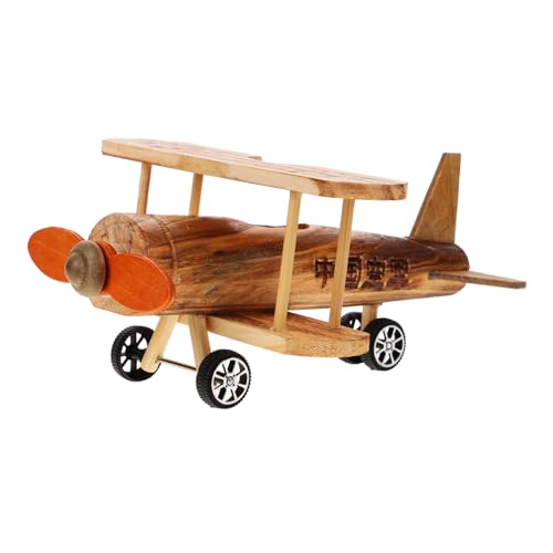 SOIMISS Holzflugzeug Modell Retro Vintage Deko Handgefertigt Retro Flugzeug Modell aus Holz für Wohnzimmer Büro Schlafzimmer Dekoration SOIMISS Holzflugzeug Modell Retro Vintage Deko Handgefertigt Retro Flugzeug Modell aus Holz für Wohnzimmer Büro Schlafzimmer Dekoration von SOIMISS