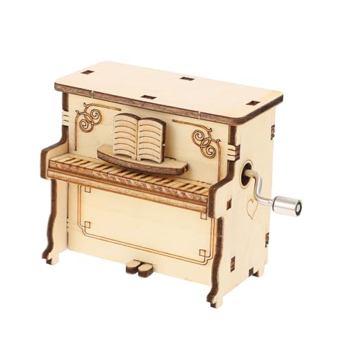 SOIMISS Holzpuzzle Klavier Musikspieluhr DIY aus Hochwertigem Holz Stabiles Puzzle Dekoratives Modell für Schreibtisch und Zimmerornament von SOIMISS