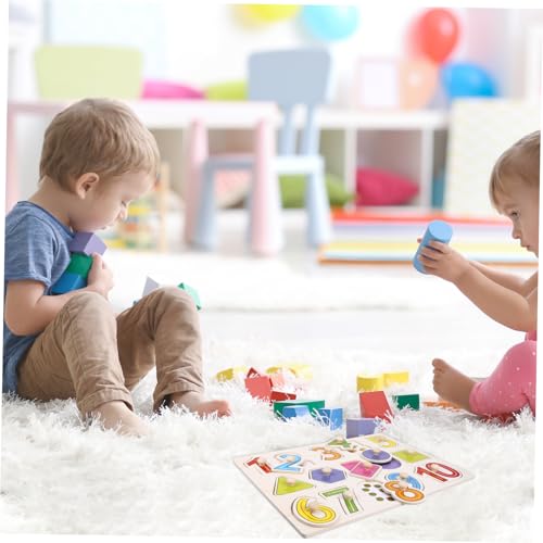 SOIMISS Holzpuzzle Zahlen Holzspielzeug Lernspielzeug Pädagogisch Motorisch Fördernd für Jungen Mädchen Ab Jahren Eltern Junge Mädchen Spiel von SOIMISS