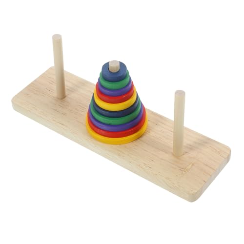 SOIMISS Holzspielzeug Yugong Moving Mountain Iq Puzzle Denksportaufgaben Für Erwachsene Turmstapelspiel Puzzlespielzeug Heimspielzeug Hanoi Turm Puzzle Gehirnentwicklungsspielzeug von SOIMISS