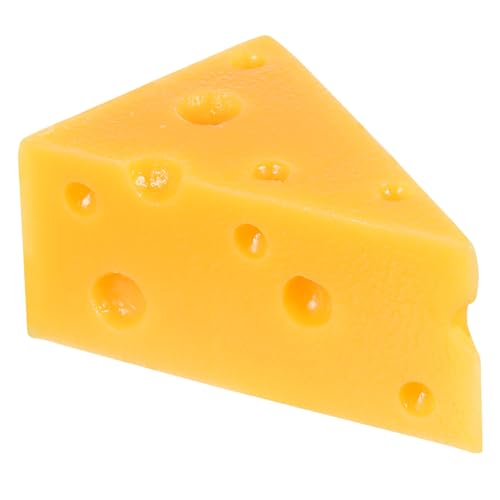 SOIMISS Käsemodell Nachbildung von Käse Käse-Attrappe Käse-Nachbildung Käse-Imitat Simulationskäse Replik -Lebensmittel Dessertringe Dekoration Falsches Käse Fake-Käse- Harz Yellow von SOIMISS