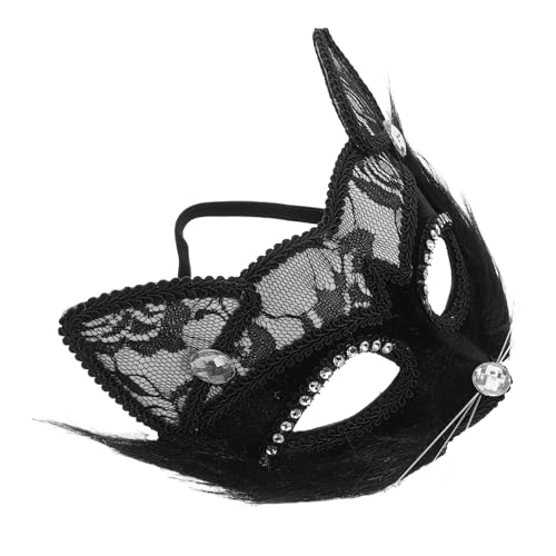 SOIMISS Katzenmaske für Damen Herren Cosplay Maske Spitze für Maskenball Halloween Leicht für Verschiedene Partyanlässe Zeitloses Design von SOIMISS
