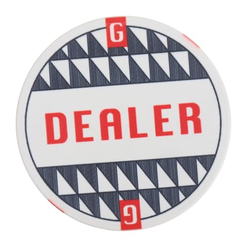SOIMISS Keramik Dealer Button Poker Zubehör Runde ohne Grate Praktischer Poker Chip Party Spiel für Pokerfans Langlebig Angenehm zu Greifen von SOIMISS