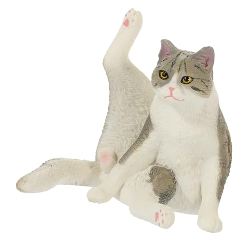 SOIMISS Kleine Katzenfigur aus Realistisches Katzenmodell als Dekoration für Zuhause Büro und Partys Vivid Arts Tierornament für und Außenbereich von SOIMISS