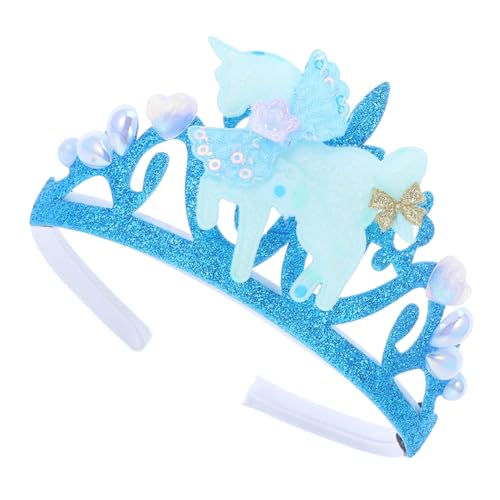 SOIMISS Kleines Kronen Stirnband für Mädchen Glänzende Einhorn Krone Haar Accessoire für Partys Cosplay und Geburtstagsfeiern von SOIMISS