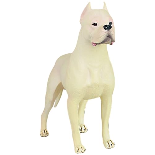 SOIMISS Kreative Hundefigur aus Harz Dekorative Miniatur des Argentino für Kinderzimmer Schreibtisch und Terrarien Perfektes für Hundeliebhaber und Sammler von SOIMISS