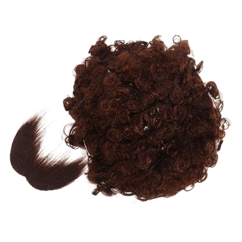 SOIMISS Künstliche Afro Perücke und Falscher Set Braunes Party Kostüm Zubehör Realistisches Piraten Cosplay Wiederverwendbar und Einheitsgröße von SOIMISS