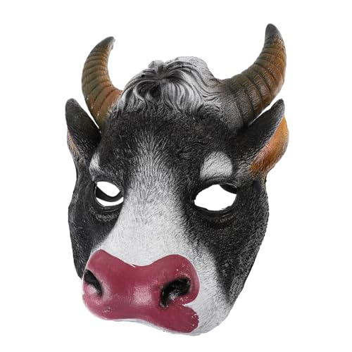 SOIMISS Kuhkopf Maske für Fasching und Karneval Lustige Tiermaske für Cosplay und Kostümparty Leichte PU Maske mit Atmungsaktivem Design Einheitsgröße für Erwachsene für Halloween und von SOIMISS