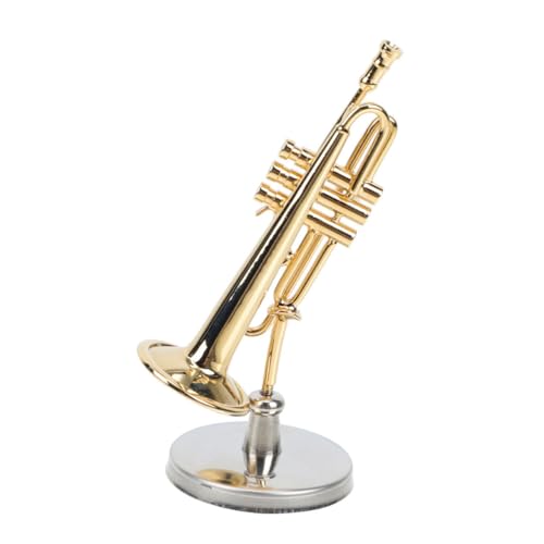 SOIMISS Kupfer Mini Trompete Modell mit Eleganter Vergoldung Stilvollem Koffer und Displayständer Mini Musikinstrument Dekoration für Schreibtisch für Musikliebhaber SOIMISS Kupfer Mini Trompete Modell mit Eleganter Vergoldung Stilvollem Koffer und Displayständer Mini Musikinstrument Dekoration für Schreibtisch für Musikliebhaber von SOIMISS