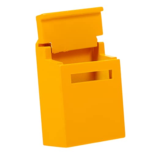 SOIMISS Letterbox-Modell Dekorativ Puppenhaus-Briefkasten Mini-Mailbox-Modell Miniatur Mini-Sachen handwerkskunst handystativ Mini-Briefkasten Mini Briefkasten hölzern Yellow von SOIMISS