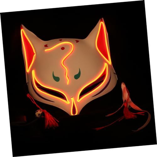 SOIMISS Luminous Fox Mask für Halloween Kreative und Lustige Party Maske Dekorative Vollmaske aus Hochwertigem für Kostümpartys und Karneval nicht Batteriebetrieben von SOIMISS
