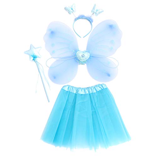 SOIMISS Mädchen Fee Kostüm Set mit Schmetterling Flügel Tutu Zauberstab Und Stirnband Party Leistung Kleid bis von SOIMISS